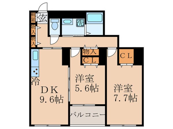 東雲ｷｬﾅﾙｺ-ﾄCODAN１４号棟の物件間取画像